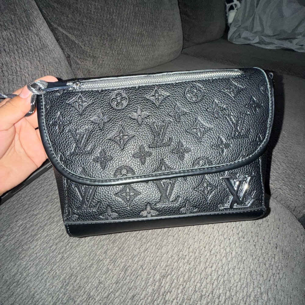 black bag with belt strap